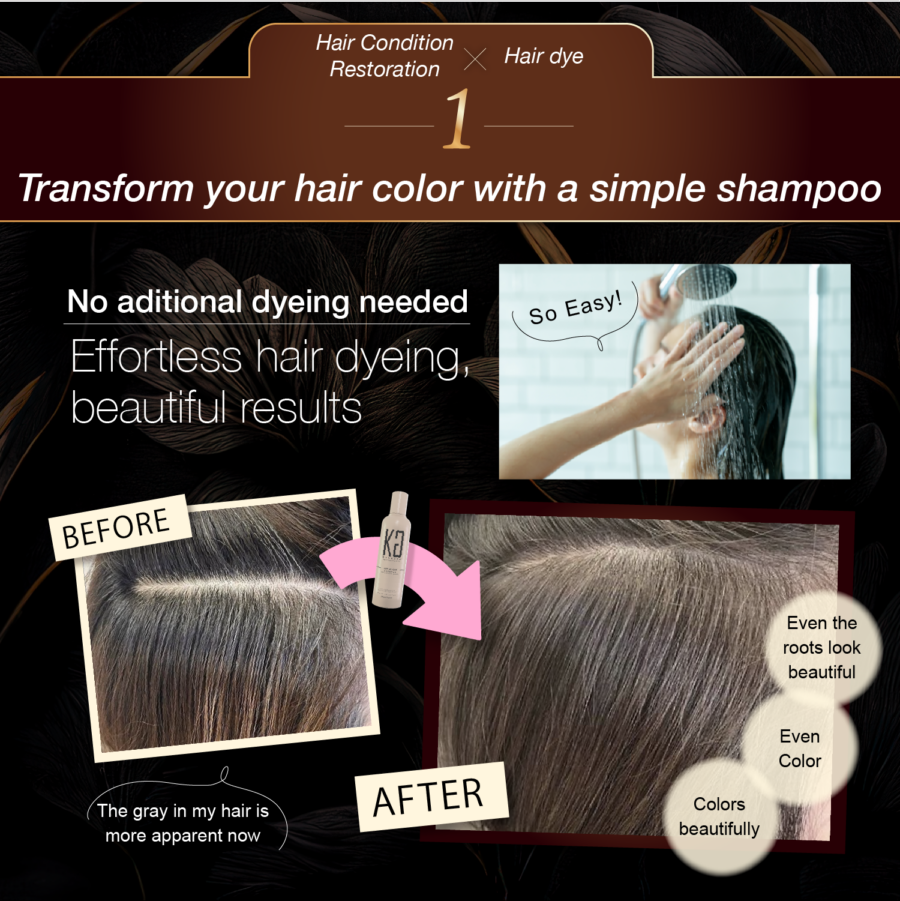 Kyogoku Color Shampoo Ash Black - Image 3