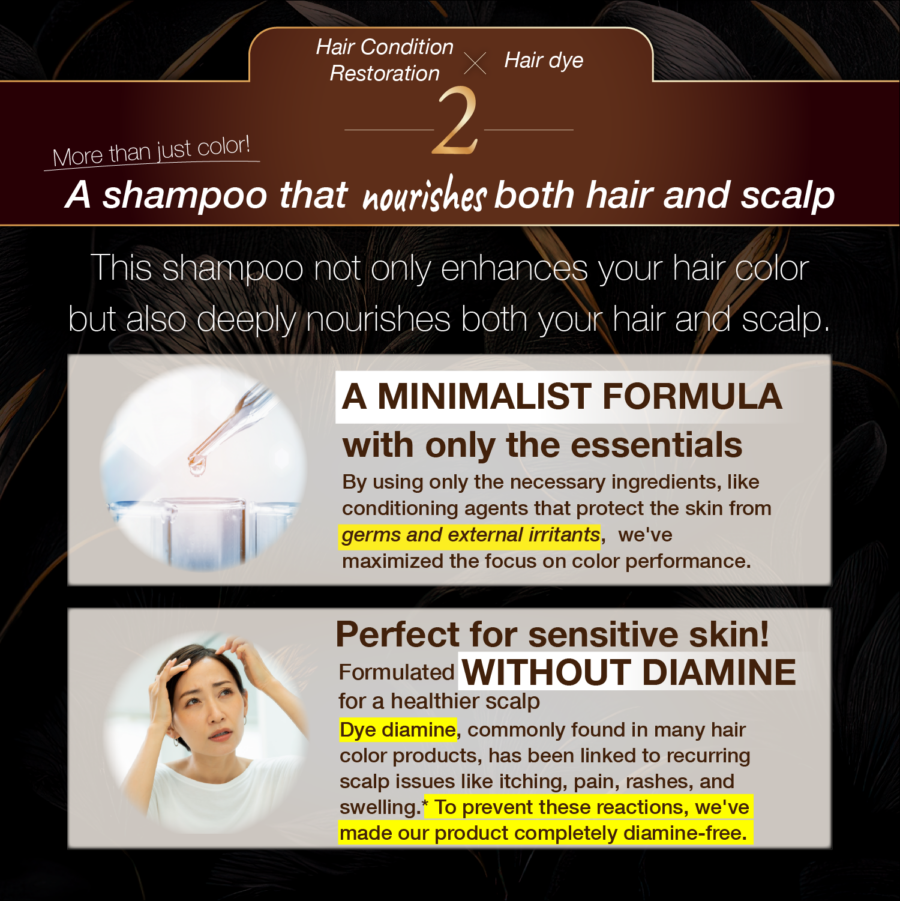 Kyogoku Color Shampoo Ash Black - Image 4