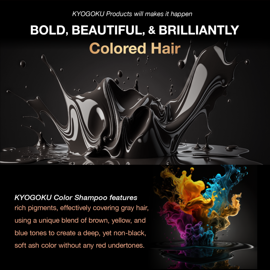 Kyogoku Color Shampoo Ash Black - Image 8