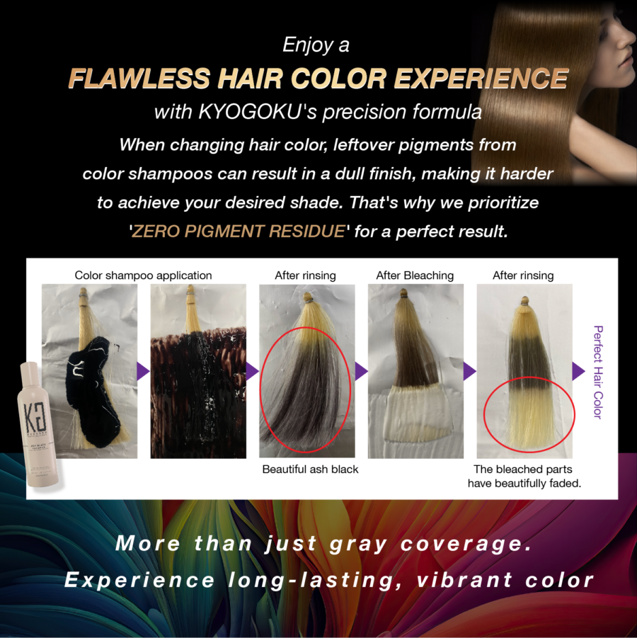 Kyogoku Color Shampoo Ash Black - Image 9