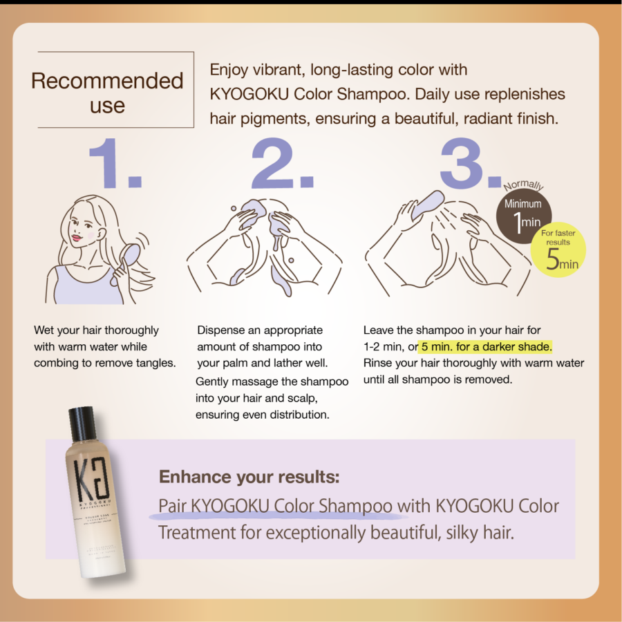 Kyogoku Color Shampoo Ash Black - Image 14