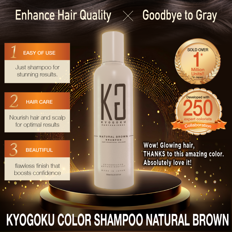Kyogoku Color Shampoo Natural Brown - Image 16